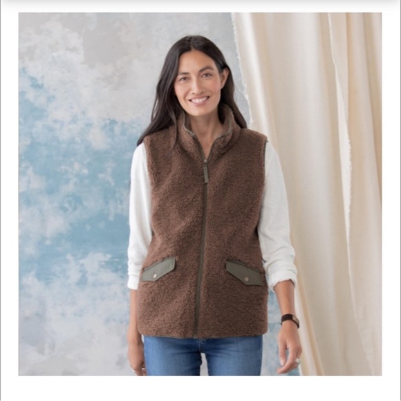 🤠SUNDANCE Kaia SherpaVest Belt Included Fits XS-Small/Med. - Picture 3 of 4